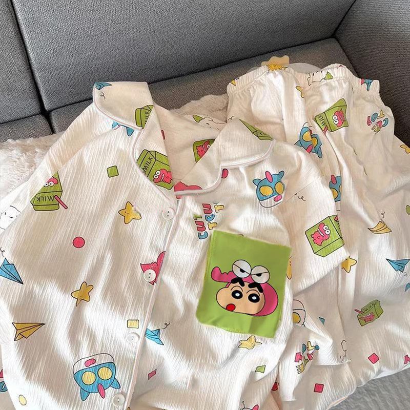 Summer Away Clothing - 2-teiliges Sommer Crayon Shinchan Kinder-Pyjama-Set, Kinder-Schlafanzug