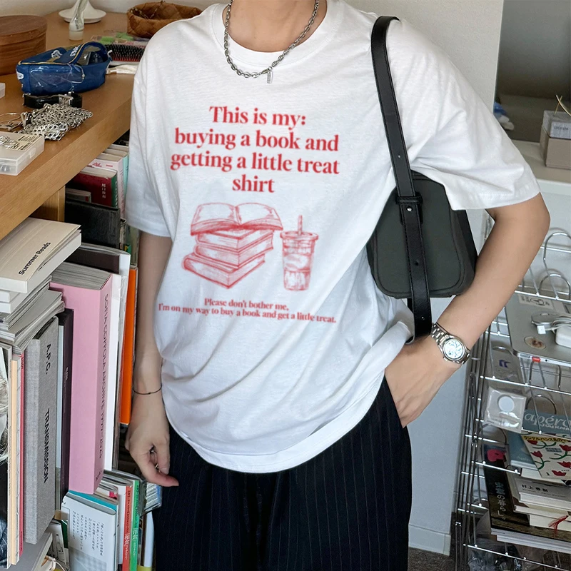 Summer Clothing Quotes - Retro-Stil Buchzitate Damen T-Shirt Hippie Bücherwurm