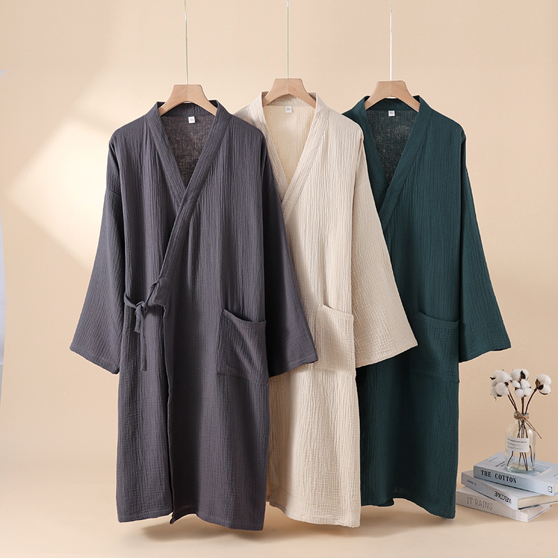 Summer House Clothing - 2026 Japanischer Neuer Frühling/Sommer Paar-Kimono-Bademantel 100%