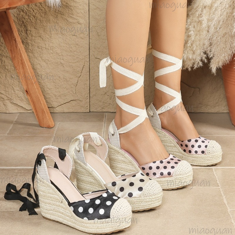 Espadrille Sandal Women - 2026 Neue Frühling-Sommer Damen Espadrille Keilsandalen