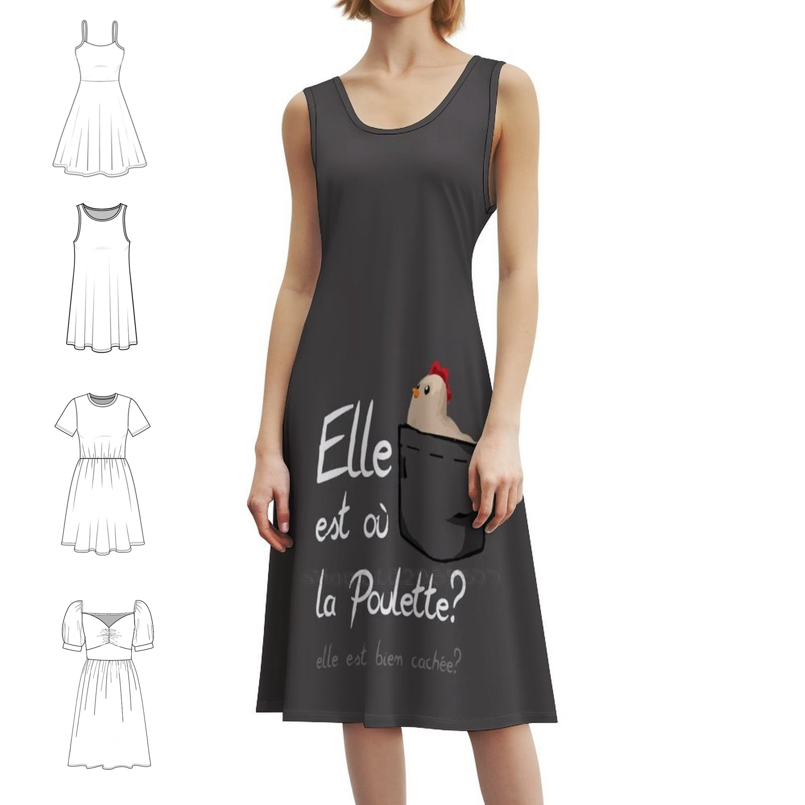 Summer Clothing Quotes - Gut verstecktes Damen-Streetwear-Partykleid, trendiger Druck, Club-Kleidung