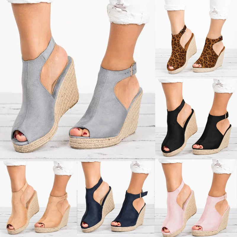 Espadrille Sandal Women - Sandalen mit Absatz für Damen, Sommer