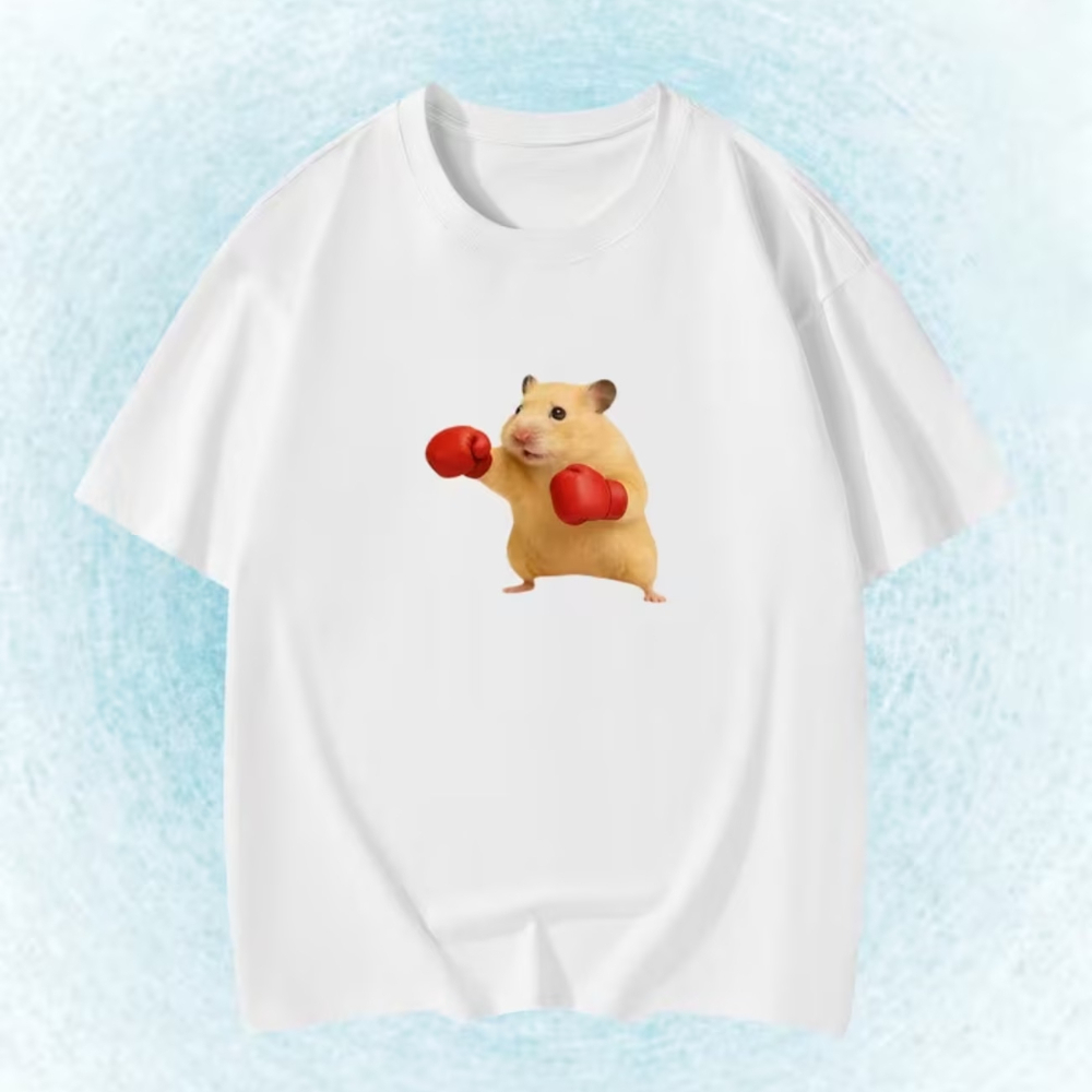 Summer Clothing For Baby Boy - Sommer T-Shirt mit lustigem Hamster-Meme-Muster für