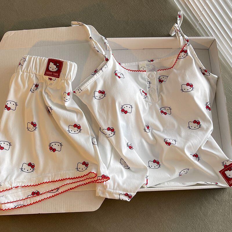 Summer Clothes - Pure Desire Niedlicher Hello Kitty Cartoon-Print
