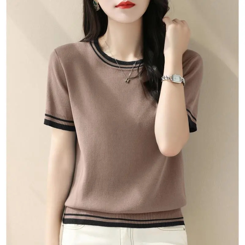 Summer Clothing Yarn - Neue Sommer V-ausschnitt Gestrickte Pullover frauen