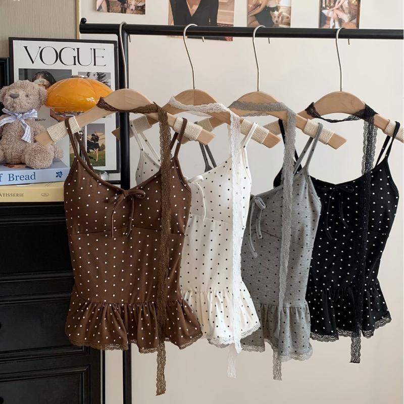 Summer Clothing Young Women - Neue Damenbekleidung Sommermode Lässige Polka-Dot Einfarbige