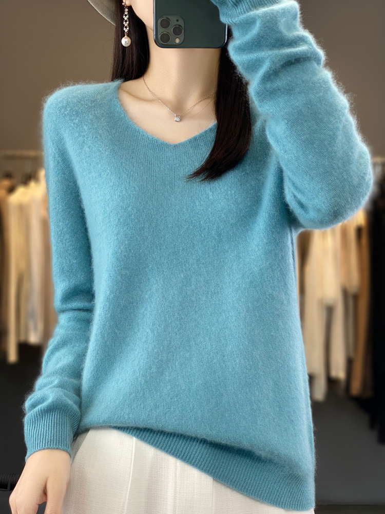 Summer Clothing Yarn - Fashion100% Merino Wolle Pullover Kaschmir Pullover