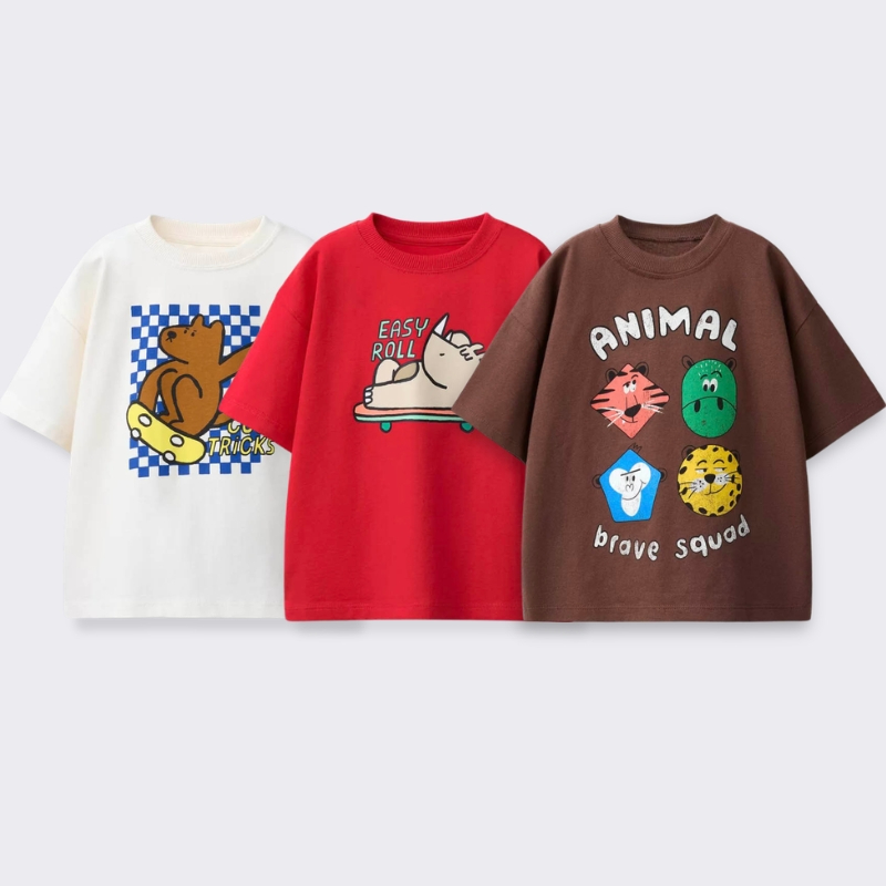 Summer Clothing Baby Girl - Bedrucktes Cartoon-T-Shirt für Kinderkleidung, Sommerkostüm, einfache