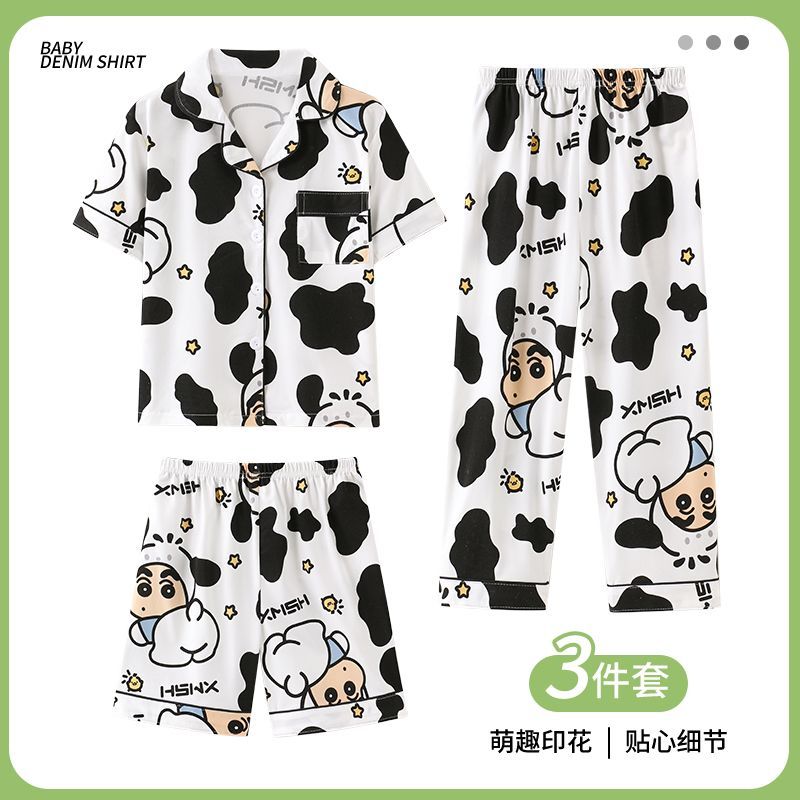 Summer Away Clothing - Crayon Shin-Chan 3-teiliges Pyjama-Set für Damen,