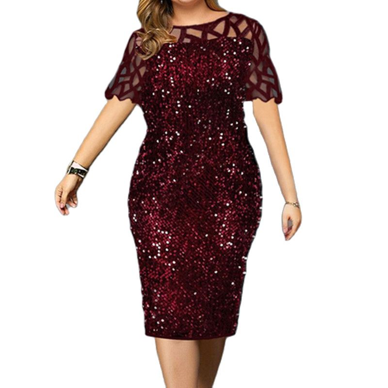 Summer Clothing For 70 Year Old Woman - 2022 frauen Glänzende Party Kleider M-5XL