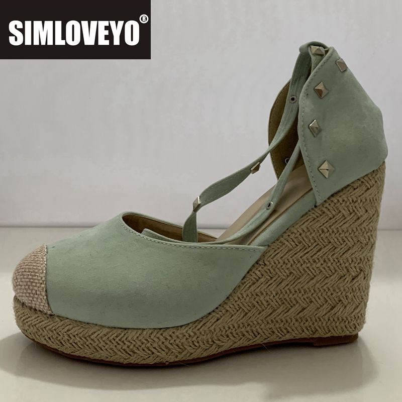 Espadrille Sandal Women - SIMLOVEYO Espadrilles Damen Keilsandalen High Heels