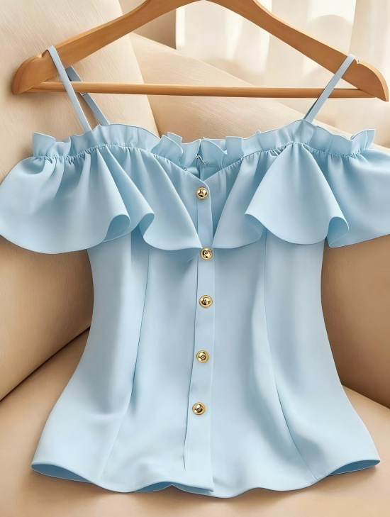 Summer Clothing Looks - Koreanischer Chic-Look, jüngerer Look, schmale Bluse