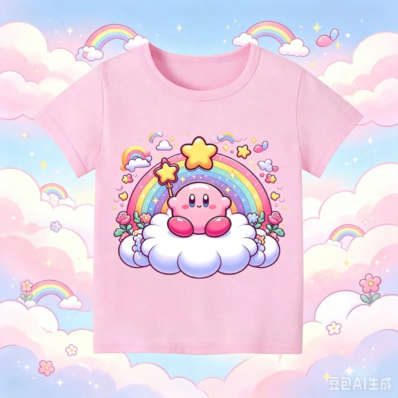 Summer Games Clothing - 2026 Kirbys Sommer Kurzarm Kinder Niedliches