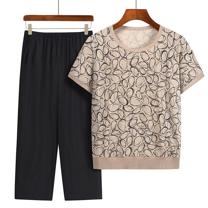 Summer Clothing For 70 Year Old Woman - Lässig Sommer Oma zweiteiligen Anzug mittleren