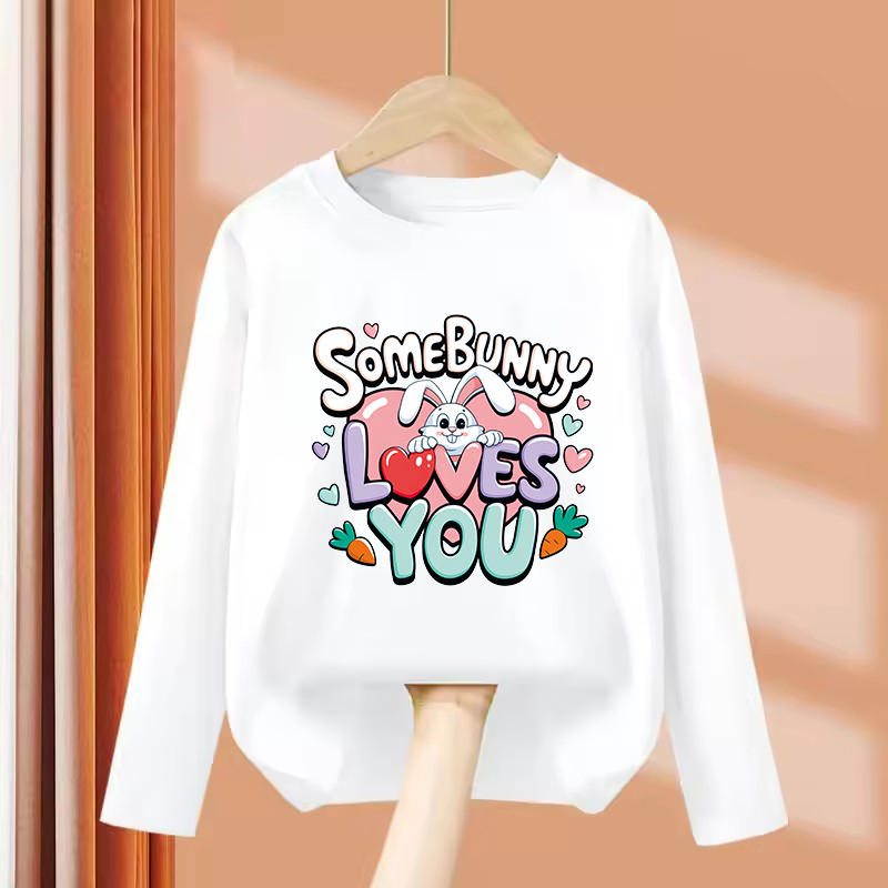 Summer Loving Kids Clothing - Langärmliges T-Shirt mit niedlichem Kaninchen- und