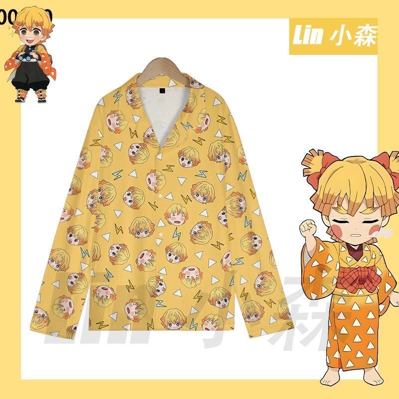 Summer Away Clothing - Sommerlicher Süßer Demon Slayer Zenitsu Pyjama