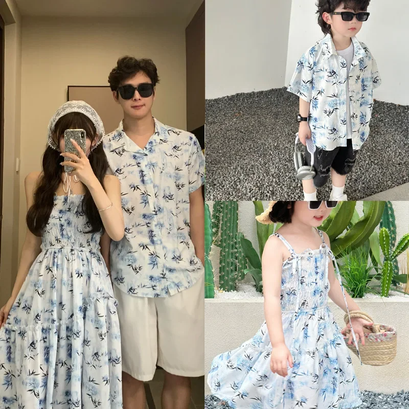 Summer Clothing Looks - Resort-Paar-Look, Sommerkleidung für Eltern und Kinder,