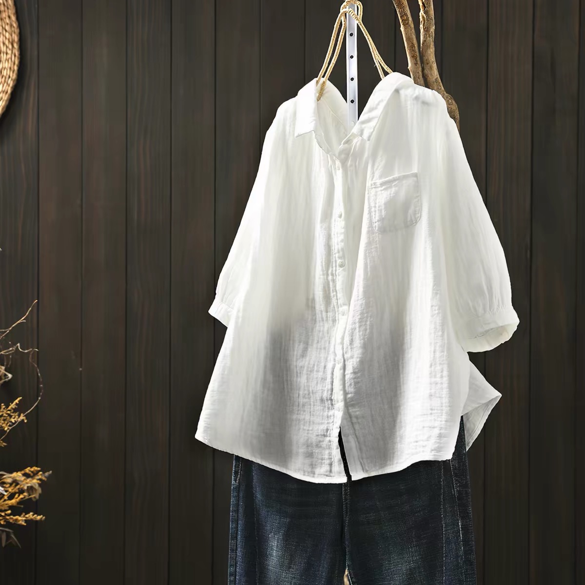 Summer Clothing Yarn - Plus-Size-Damenbekleidung im japanischen Stil aus Baumwollgarn