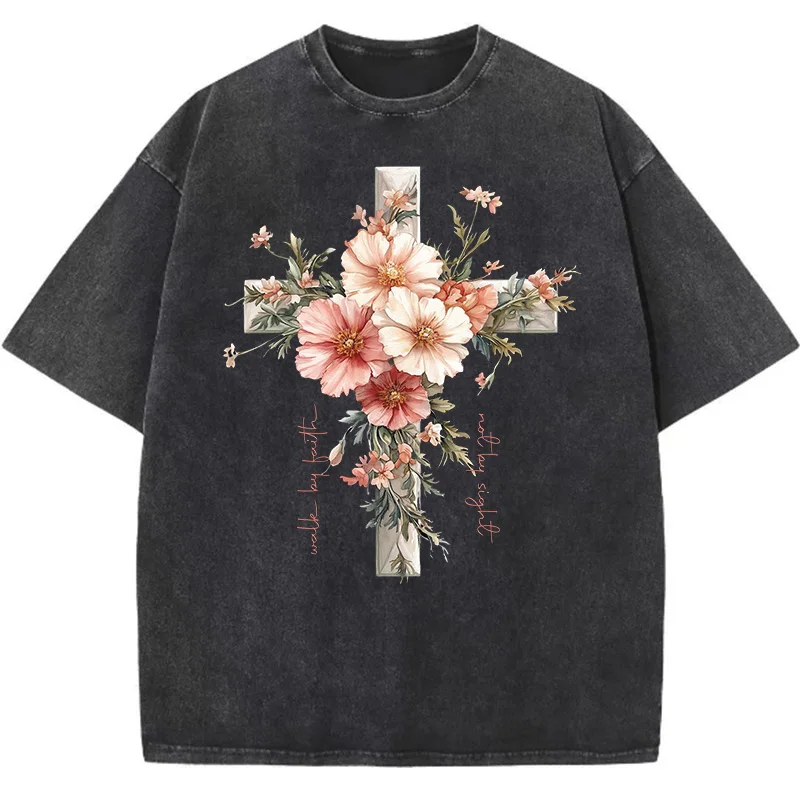 Summer Clothing Quotes - Florale christliche Hemden Jesus The Light