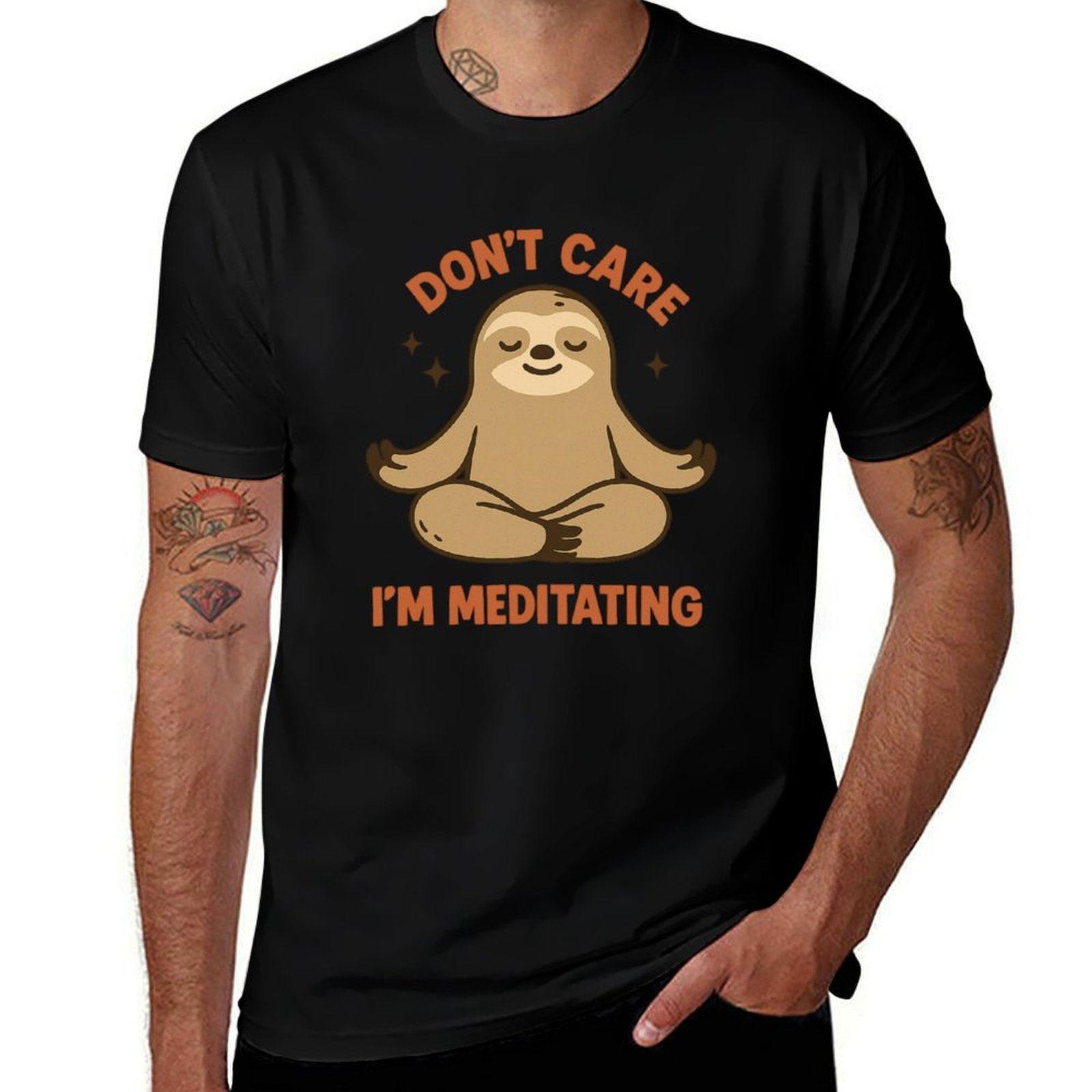 Summer Clothing Quotes - Don't Care I'm Meditating Chill Faultier