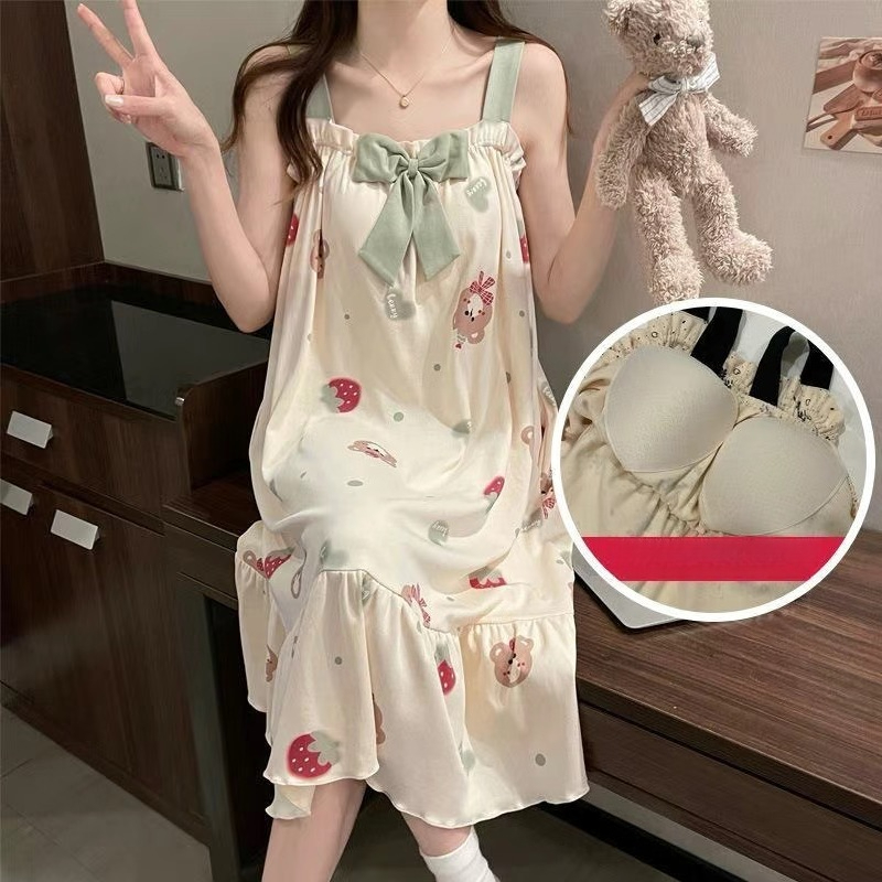 Summer Clothing Young Women - Süßes Prinzessinnen-Nachthemd für junge Mädchen mit