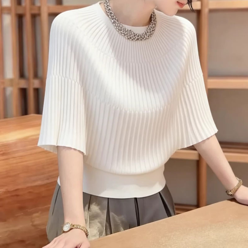 Summer Clothing Yarn - Damenkleidung Sommer O-Ausschnitt Strickpullover Damen Pullover