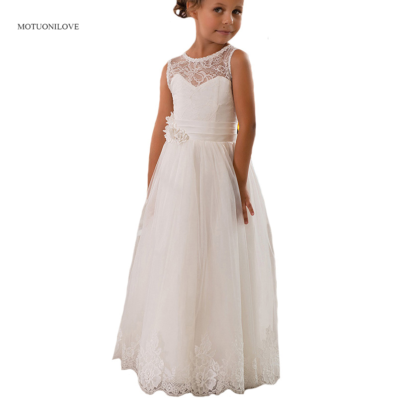 Summer Loving Kids Clothing - Juwel Ärmellose Spitze A-linie Kleine Kinder