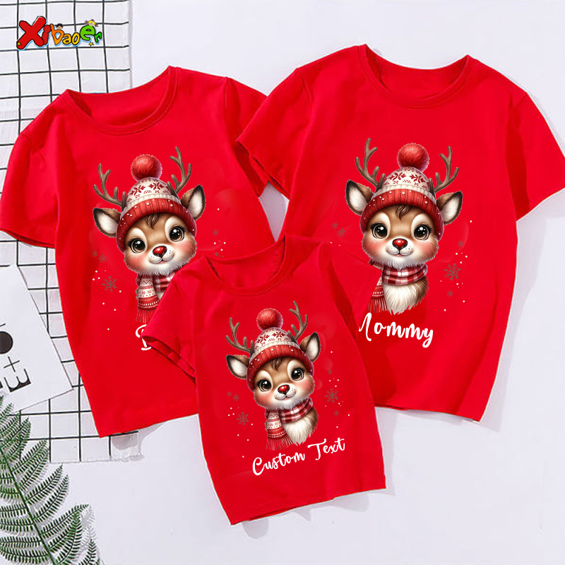 Summer Clothing Looks - Weihnachtsshirt mit individuellem Namen für Kinder,