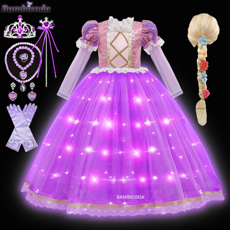 Prinzessin Rapunzel LED-Leucht – Summer Light Clothing Bewertung und Preis