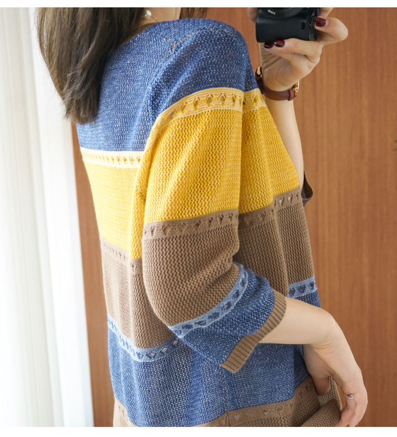 Damen-Pullover mit 3/4-Ärmeln, – Summer Clothing Yarn Bewertung und Preis