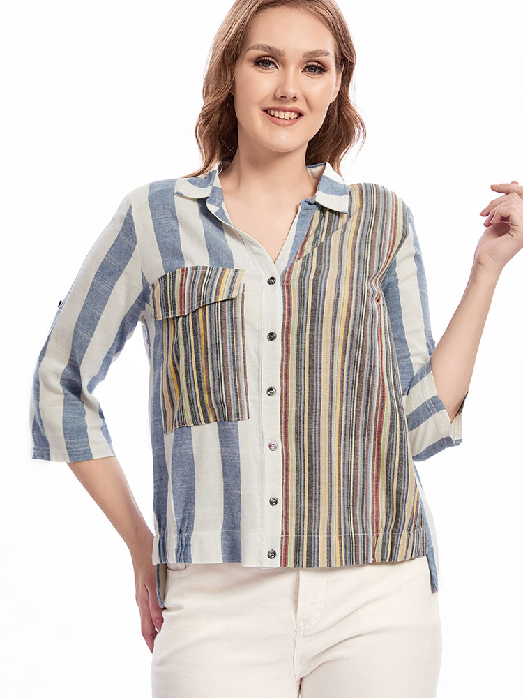 Das gewebte Revershemd für Dam – Summer Clothing For 70 Year Old Woman Bewertung und Preis