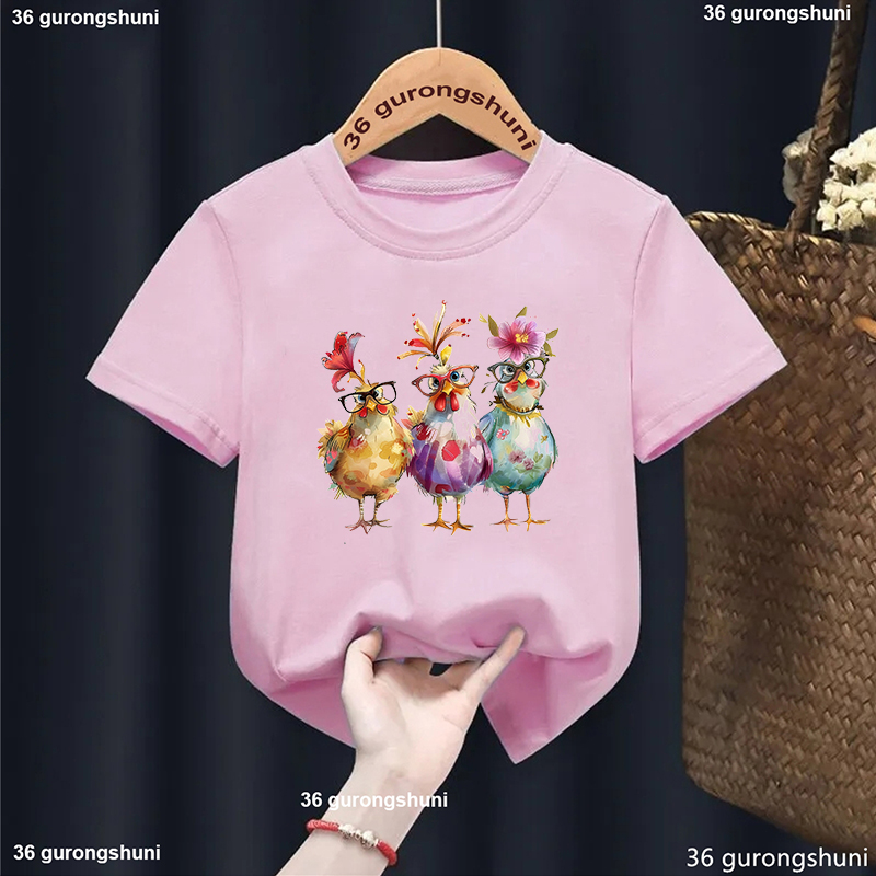 Schöne Huhn Blumen Gedruckt T  – Summer Loving Kids Clothing Bewertung und Preis