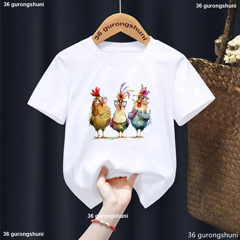 Schöne Huhn Blumen Gedruckt T  – Summer Loving Kids Clothing Bewertung und Preis