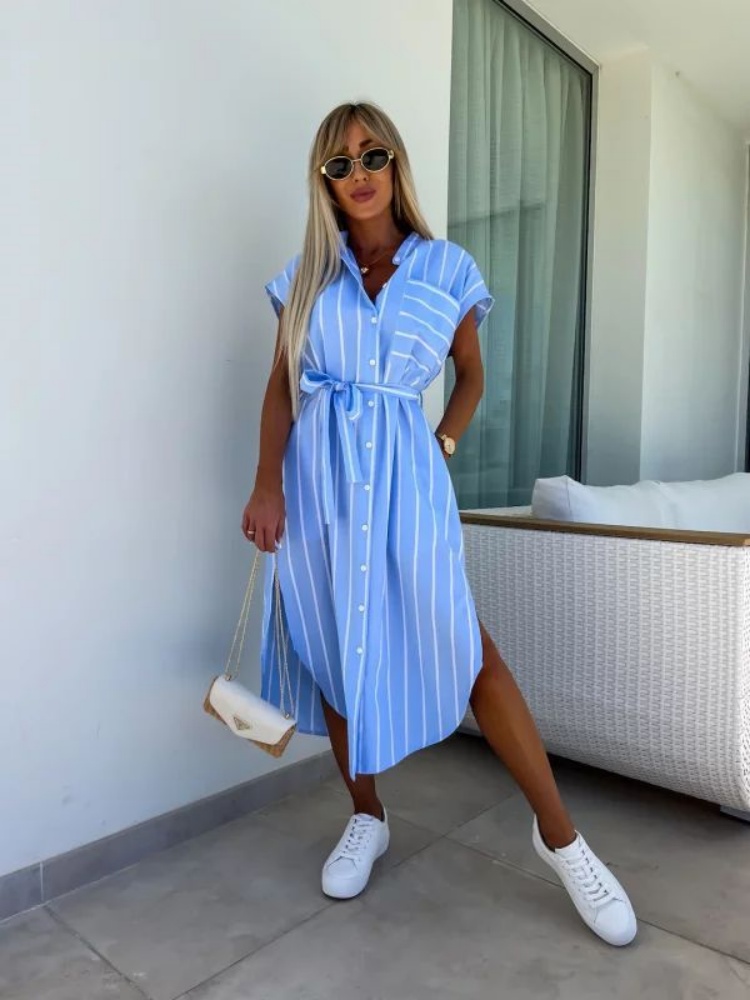 Kurzärmliges, gestreiftes Hemd – Summer Clothing Looks Bewertung und Preis
