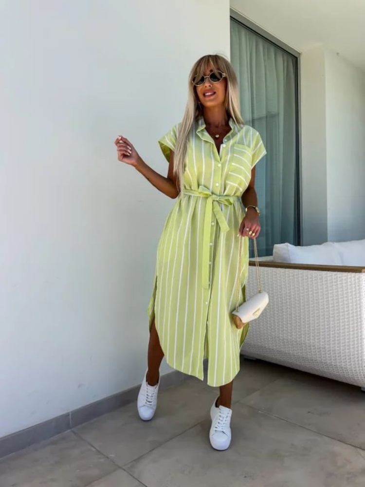 Kurzärmliges, gestreiftes Hemd – Summer Clothing Looks Bewertung und Preis