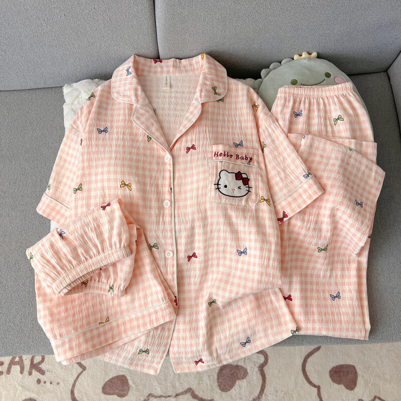 Hello Kitty Damen-Pyjama, drei – Summer Clothes Bewertung und Preis