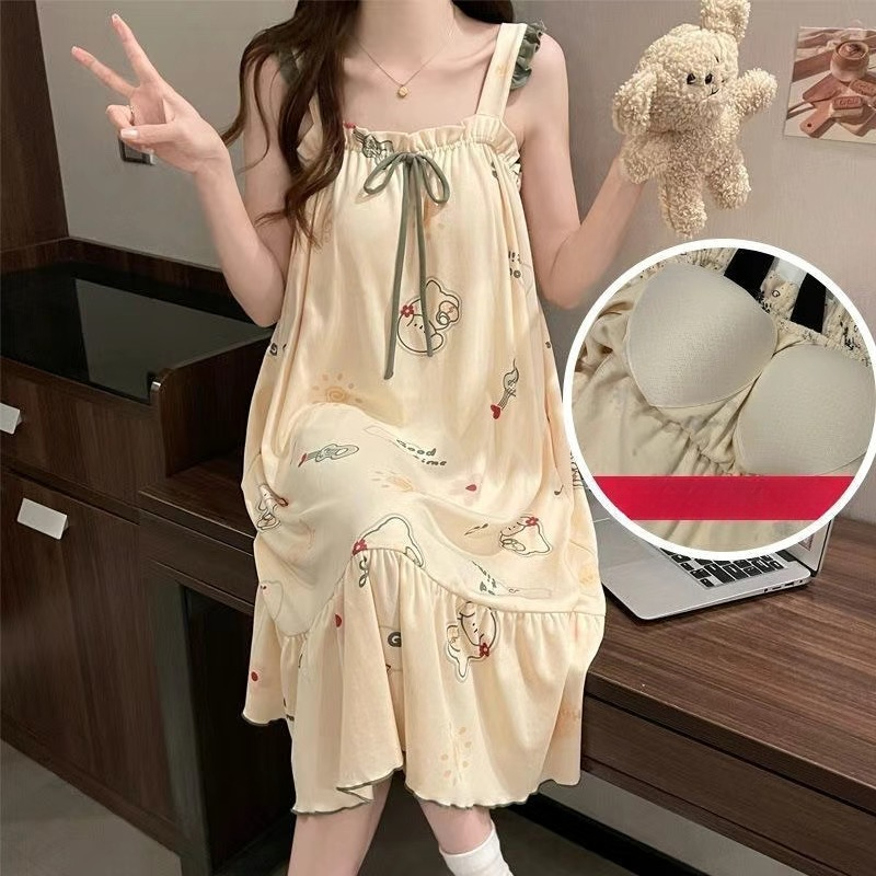 Süßes Prinzessinnen-Nachthemd  – Summer Clothing Young Women Bewertung und Preis