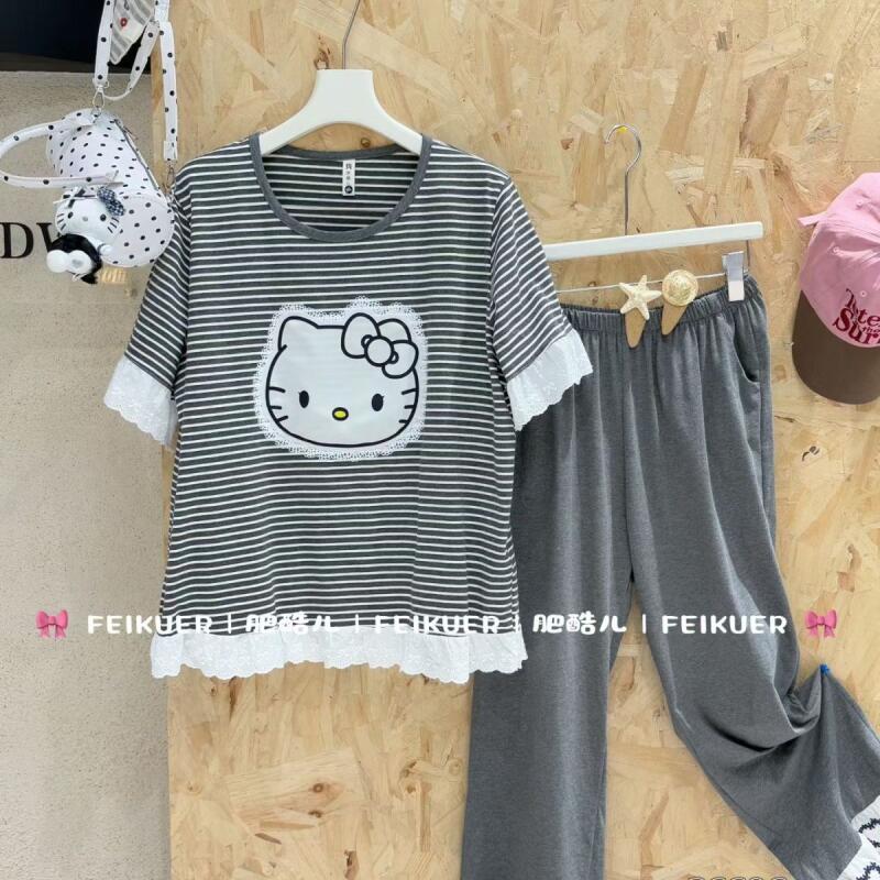 Sommer Neu Hello Kitty Gestrei – Summer Clothes Bewertung und Preis