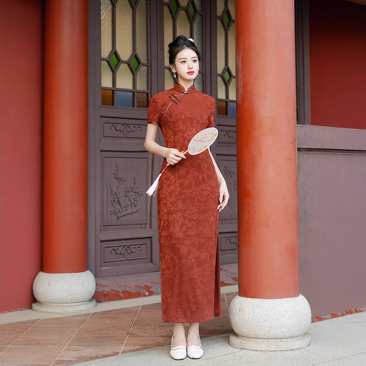 Neues Cheongsam Langes Kleid E – Summer Clothes Bewertung und Preis